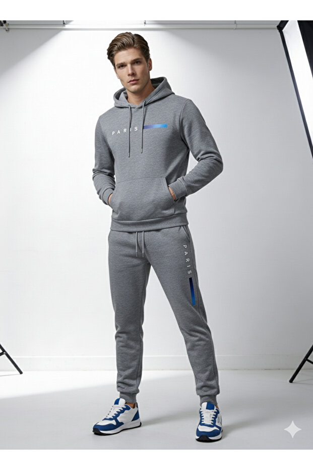 Dumangri̇ 3-Piece Set Hooded Ofman Pari̇s 2-Piece Lower and Upper Set