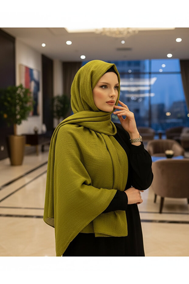 Moda Kaşmir Safir Pamuklu Şal - 5