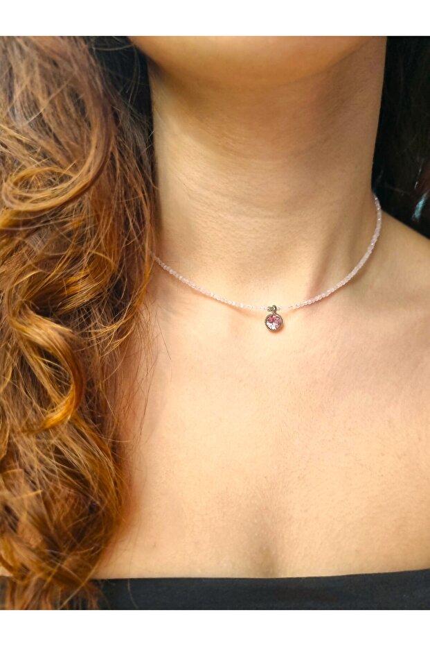 Pink Cat's Eye Natural Stone Pendant | Soft Radiance