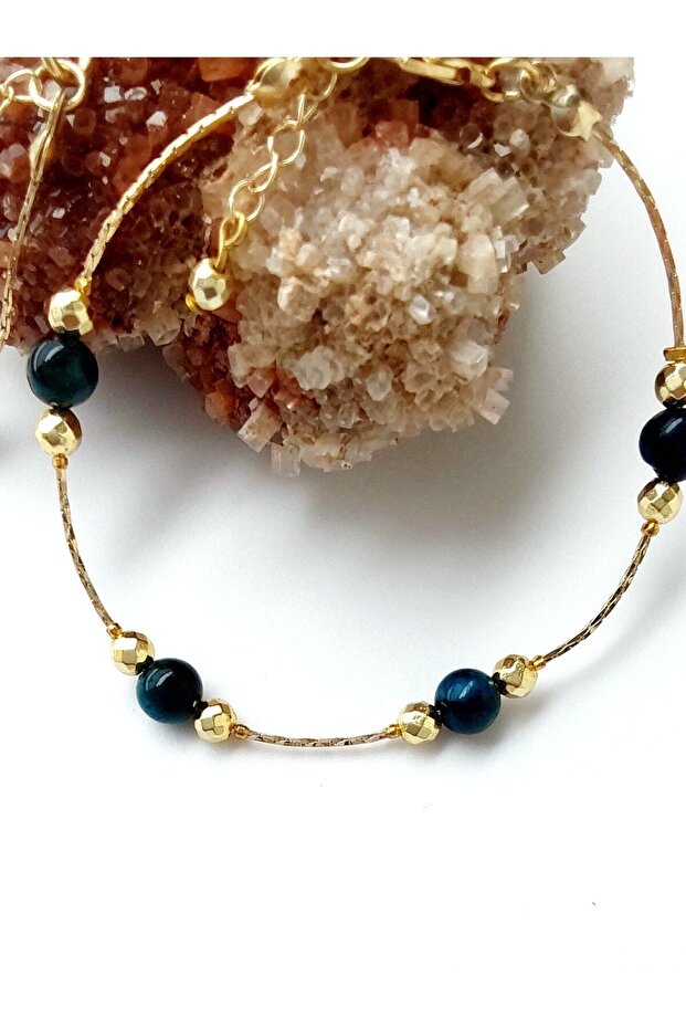 Natural Stone Tiger Eye Coated Bracelet