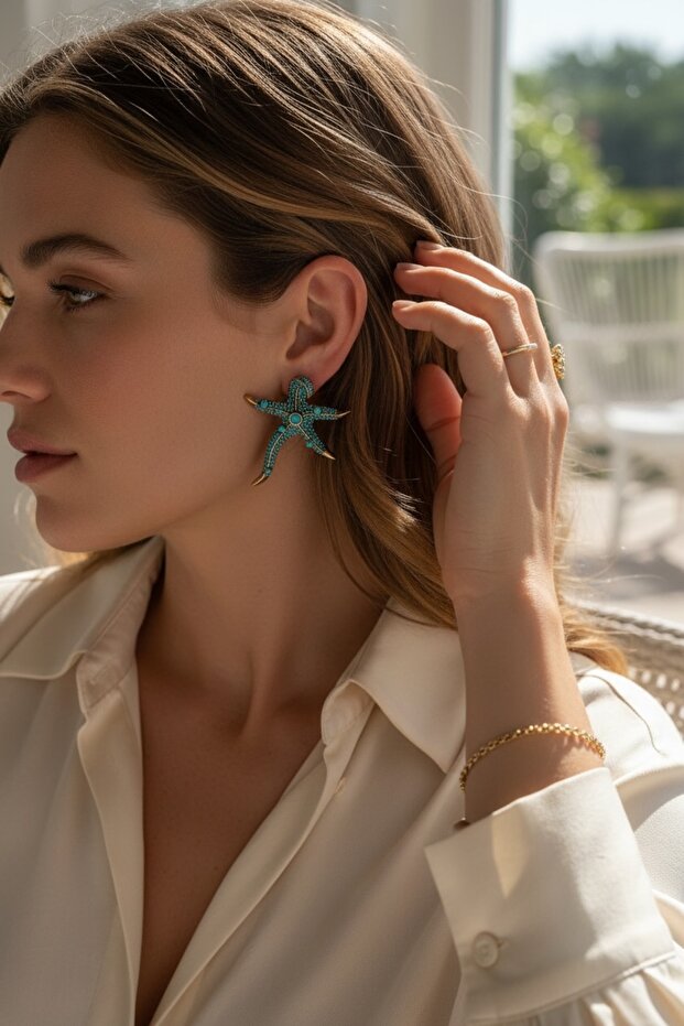 أقراط بنمط نجم البحر - 1