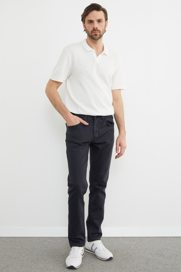 Düğmeli Regular Fit Jean - 2