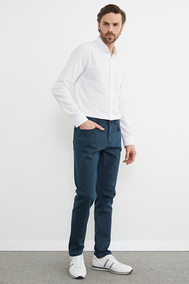 Düğmeli Regular Fit Jean - 3