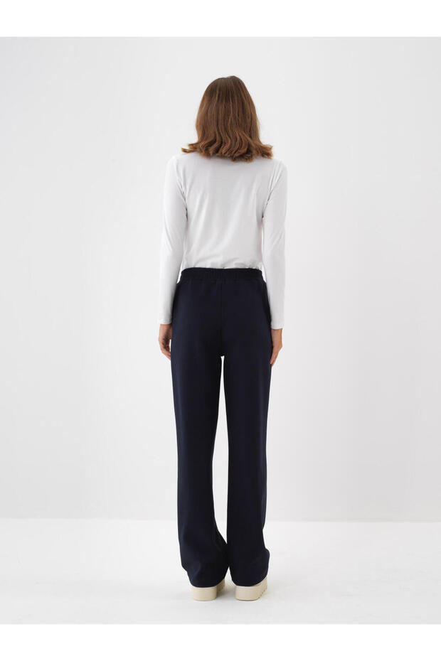 Kadın Beyaz Modal Pamuk Basic Tişört - 3