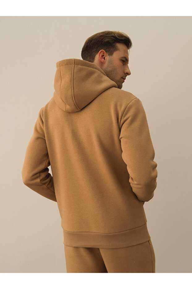 Erkek Camel Regular Fit Basic Sweatshirt - 2