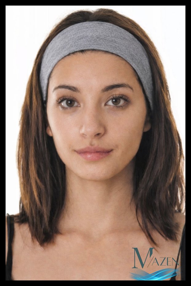 Multi-Purpose Combed Cotton Sports Headband Hair Headband Yoga Sweatband Unisex Gray 1 Piece