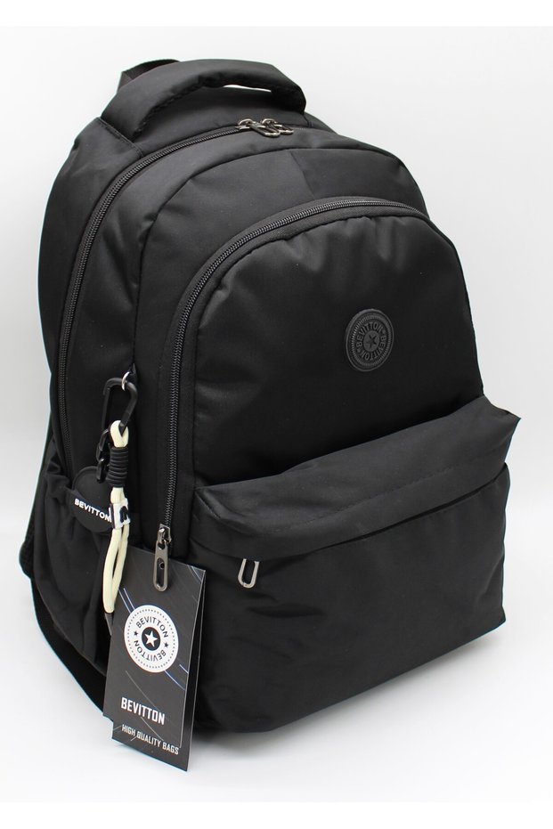 Black Color Waterproof Fabric Large Size School Backpack Travel Bag / 2200