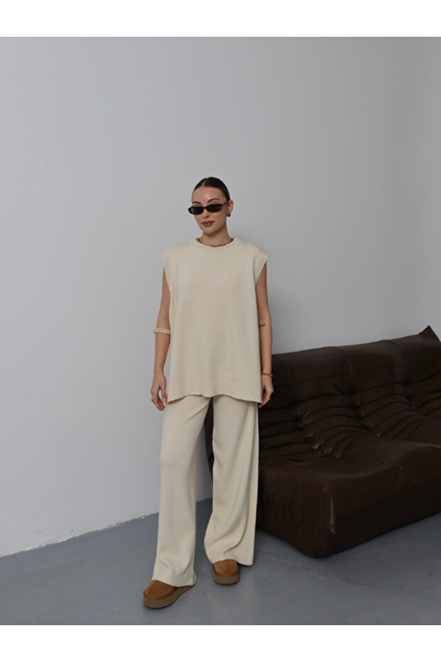 Vest Pants Knitwear Set