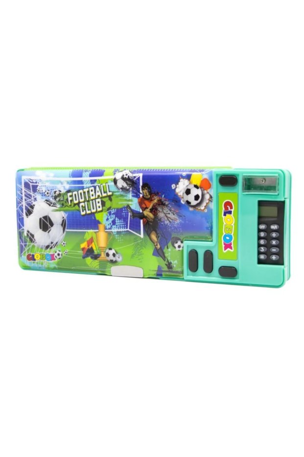 Vintage Pen Holder with Calculator (Green Football Model)
