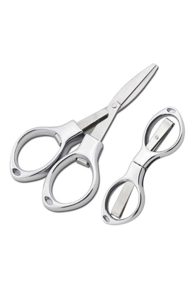 Foldable Glasses Embroidery Scissors Silver