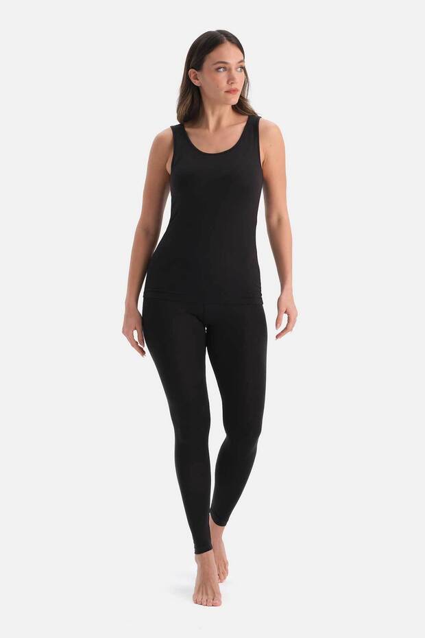 Siyah Kadın Termal Atlet - 5