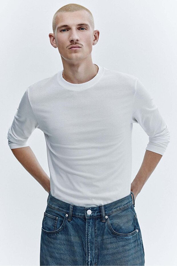 قميص جيرسي بقصّة عادية - 4