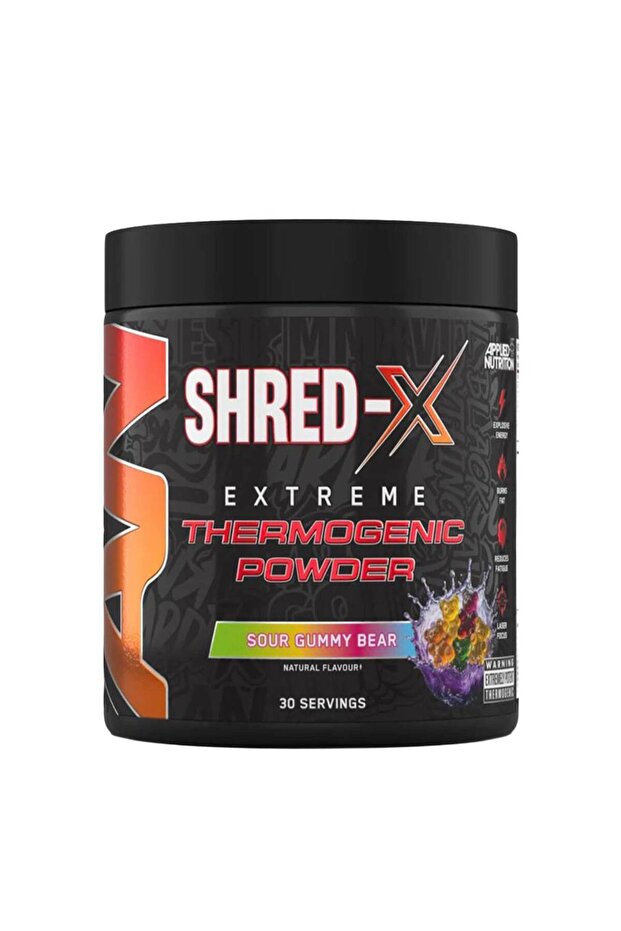 Shred X Thermogenic Powder, Sour Gummy Bear, 300 G, , With L Carnitine