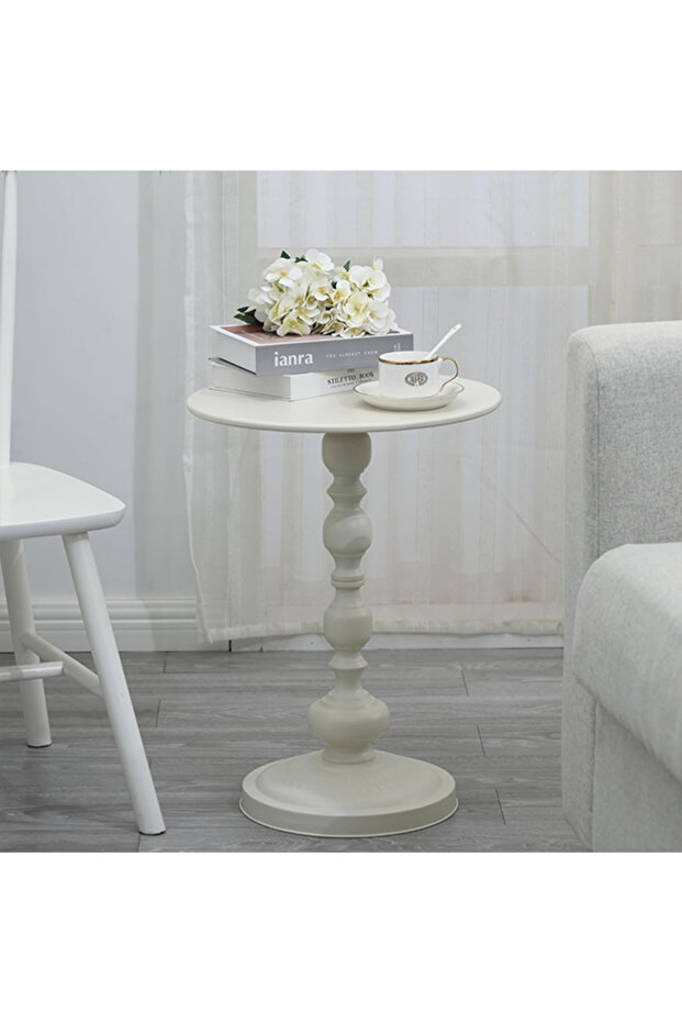 طاولة جانبية معدنية عتيقة - 4