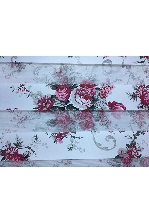 Çiçek Baskılı Perde Alüminyum Kasa (Etekli ) ENXBOY - 6