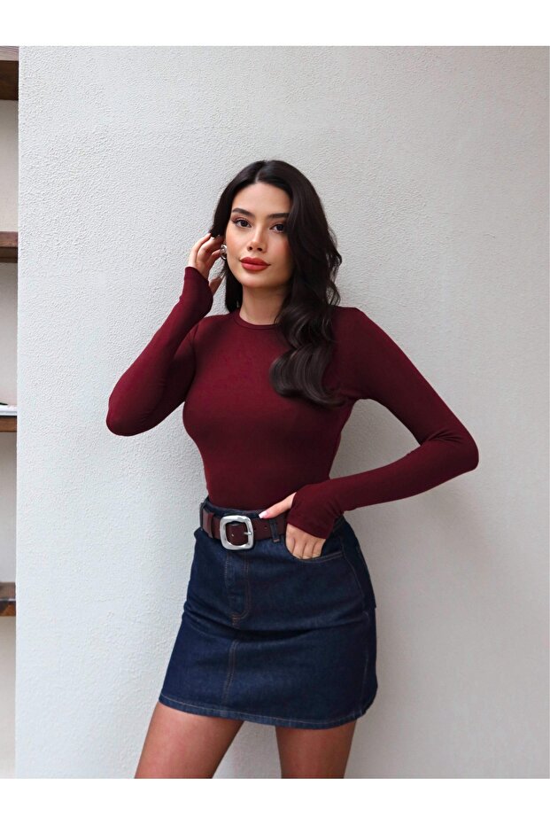 Uzun Kollu Basic Bluz - 2