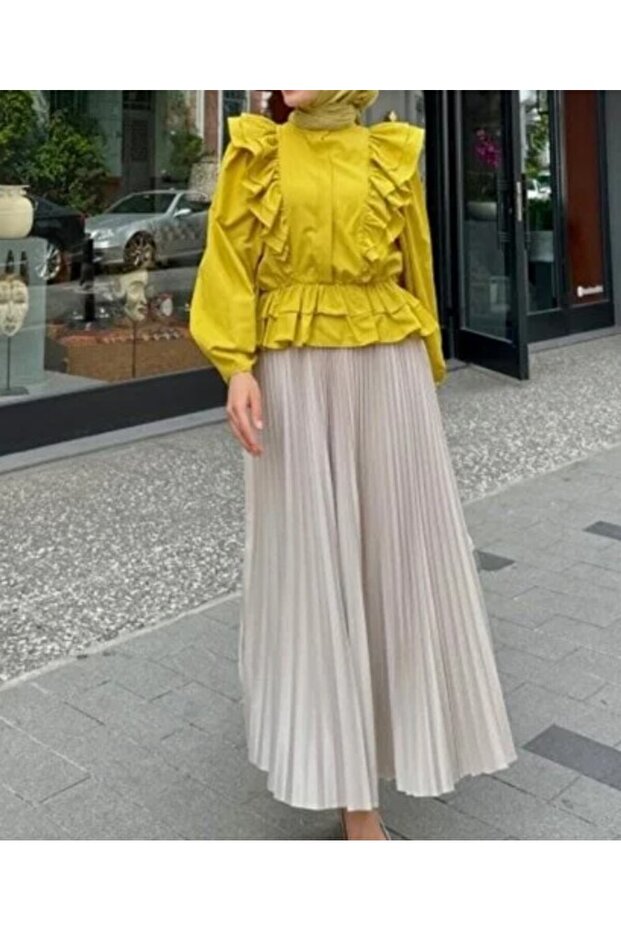 Fusta plisata |   Bej deschis - 6