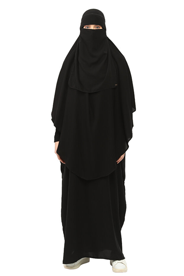 ملاءة سرير لحفلات الزفاف من Sultanbaş، مقبض عباية Cilbab Khimar، ياقة مطاطية، حجاب Ferace Medine Silk