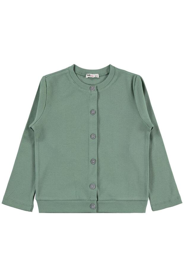 Cardigan with Bow Collar for Ages 6-9 - Green 9-10 Years Old