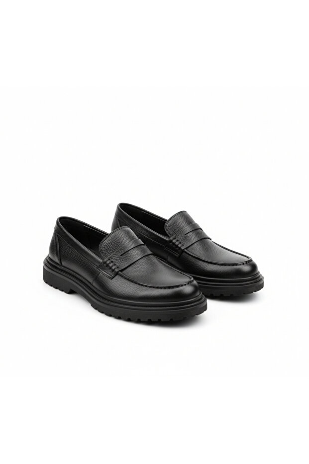 New Season Genuine Leather Black Casual Men's Shoes