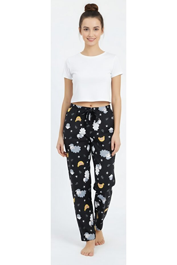 Women's Pajama Bottoms Non-Pilling Ultra Soft Dark Color
