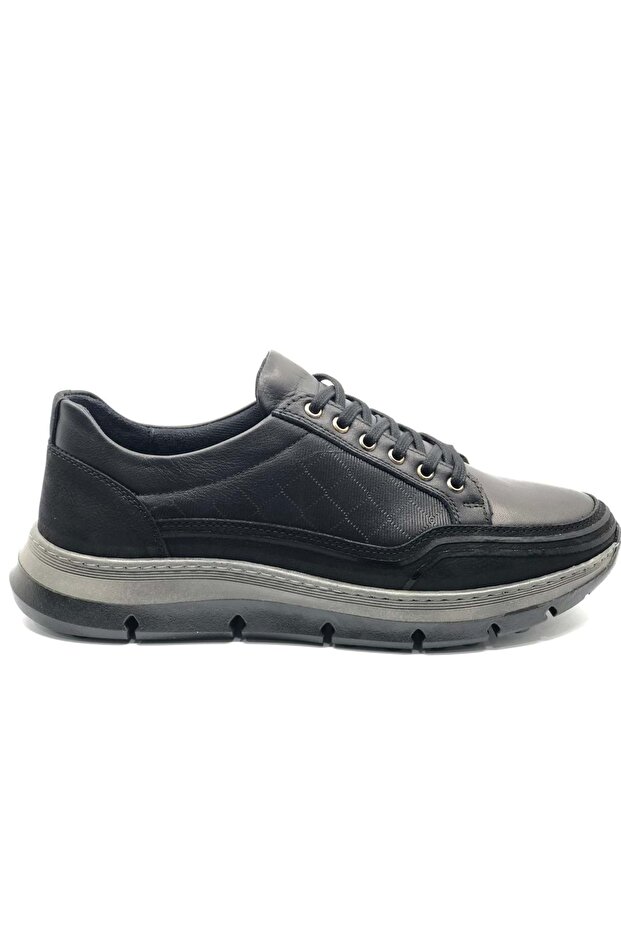 Dropland 9284 Genuine Leather Men's Casual Shoes Black