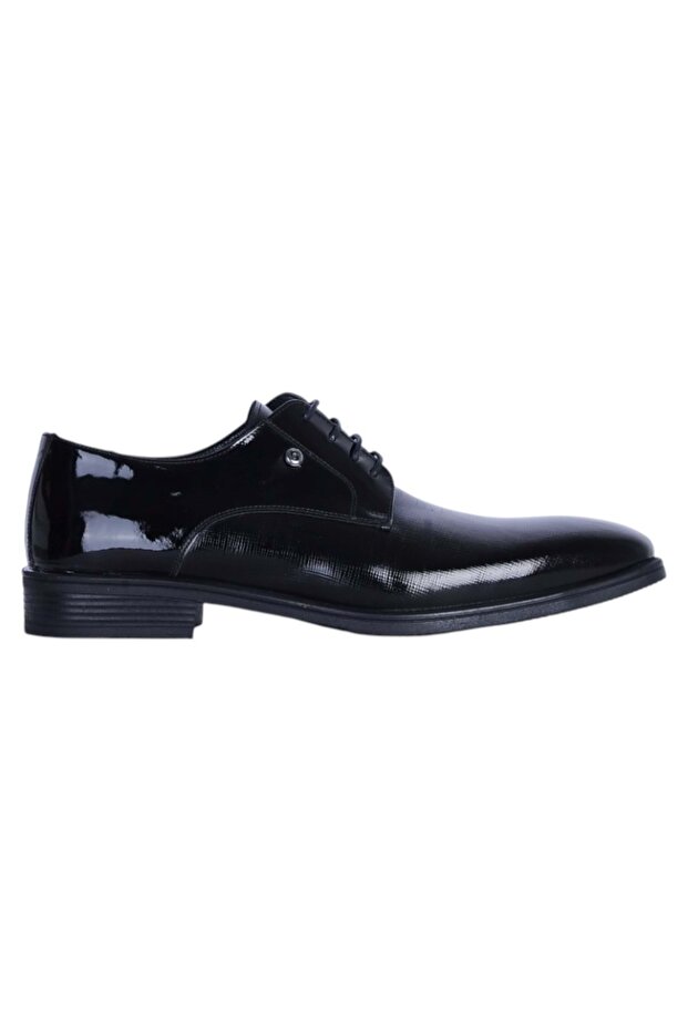 386 Black Patent Leather %Leather Rubber Men's Classic Shoes