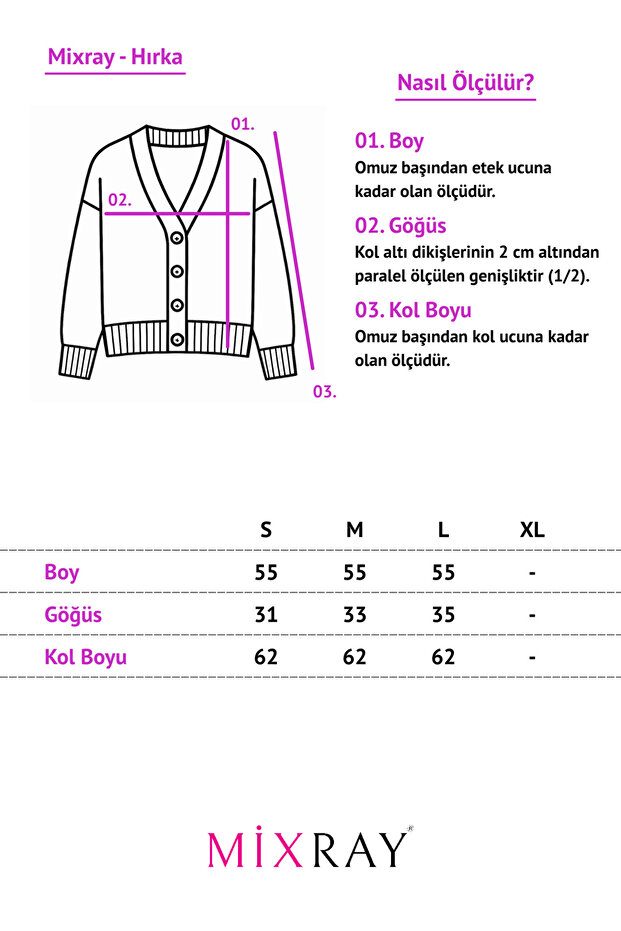 6972 Kadın Fitilli Basic Triko Hırka Bordo - 5
