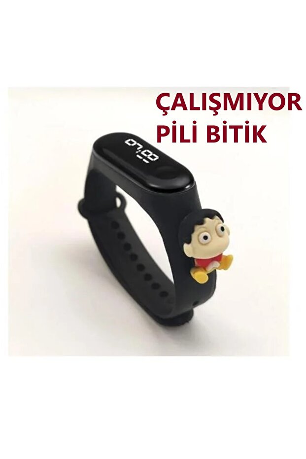 DZC KUZENLER AVM Dijital Dokunmatik Led Ekran Su Geçirmez Figürlü Çocuk Kol Saat Slikon Kordon Bilek