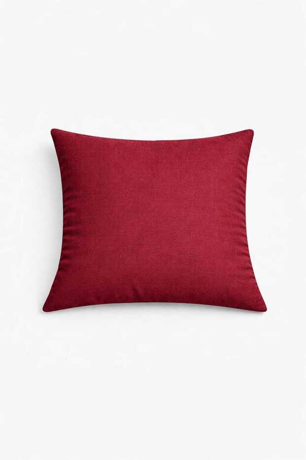 Velvet Textured Burgundy Throw Pillow Cover (1 Piece)
