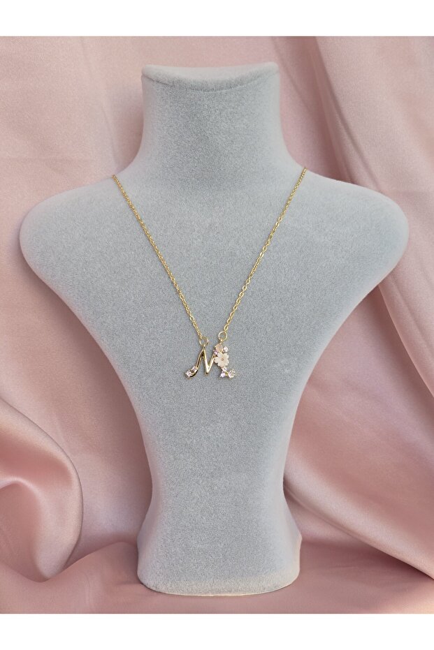 Çelik harf kolye (M) harfi - 5