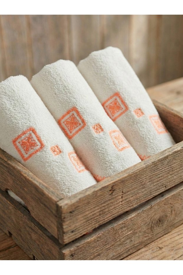 Set of 3 Kitchen and Hand/Face Towels 30X50 cm 100% Cotton