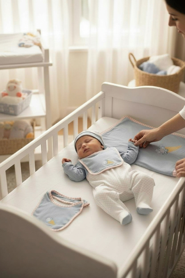 Baby Romper Jersey Blanket 4-Piece Set