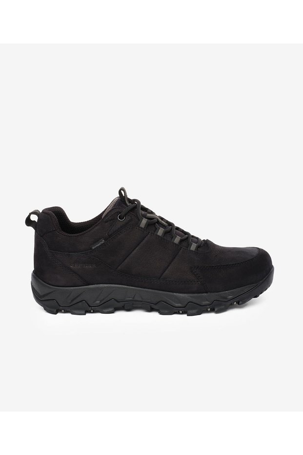Men's Black Genuine Leather Waterproof Outdoor Shoes 5K1Ga00190