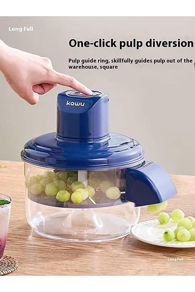 Electric Grape & Small Fruit Peeler - Portable USB Rechargeable Automatic Fruit/Garlic Peeler (Blue)