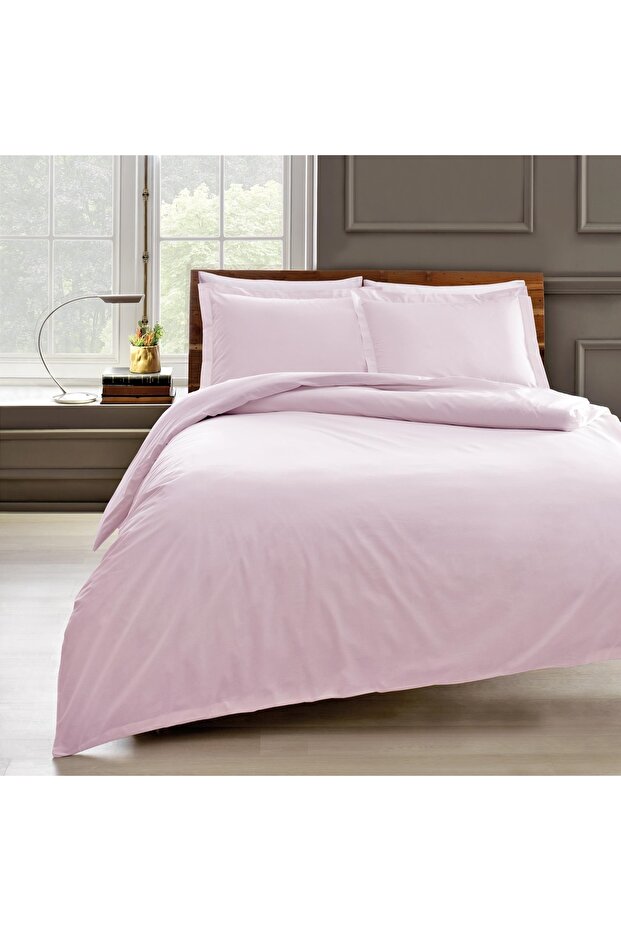 Basic Ranforce Çift Kişilik Nevresim Pembe - 1