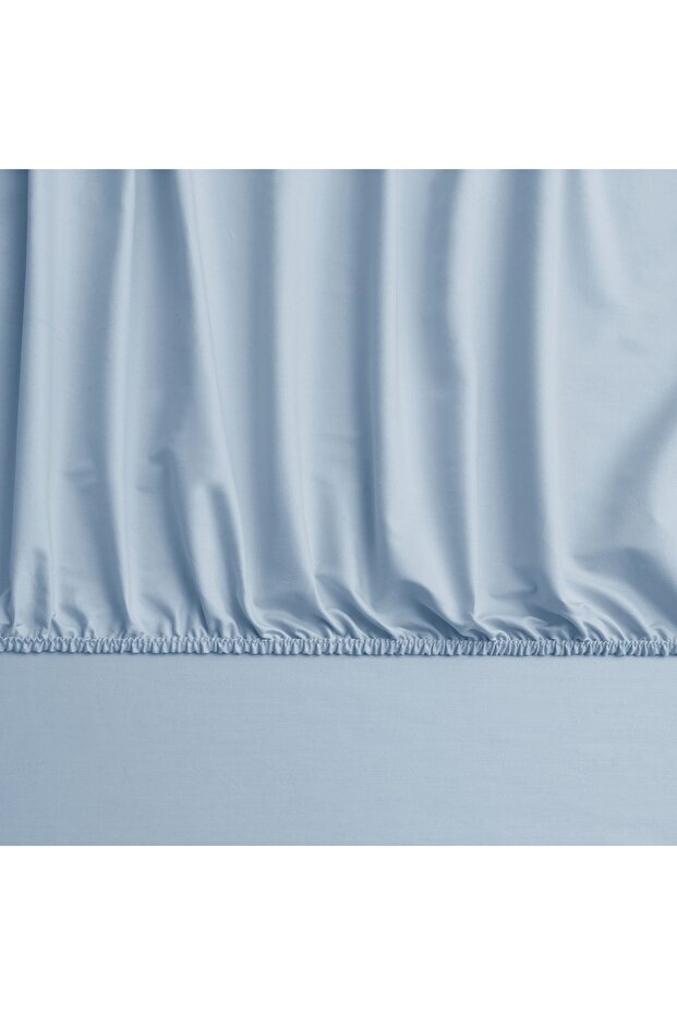 Mix&Match Cotton Satin Single Fitted Sheet Blue