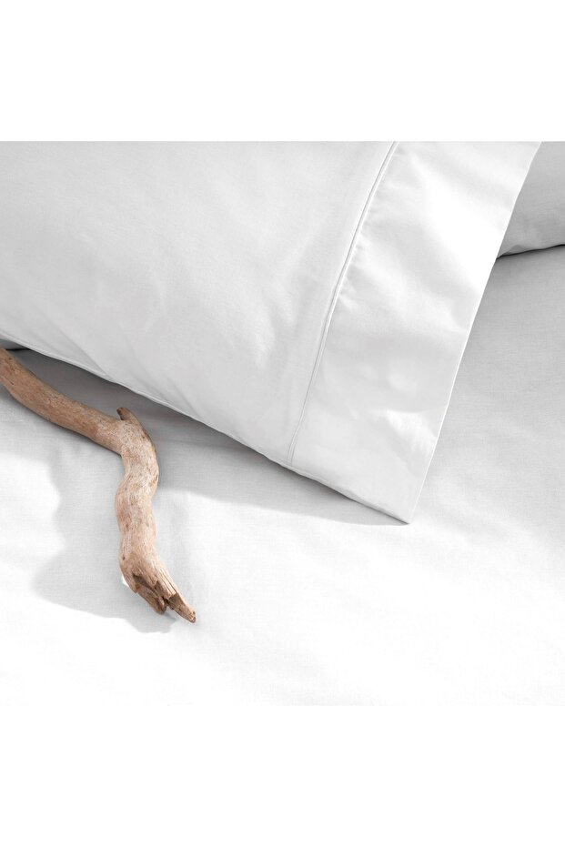 Basic Ranforce Double Duvet Cover Set White - 2