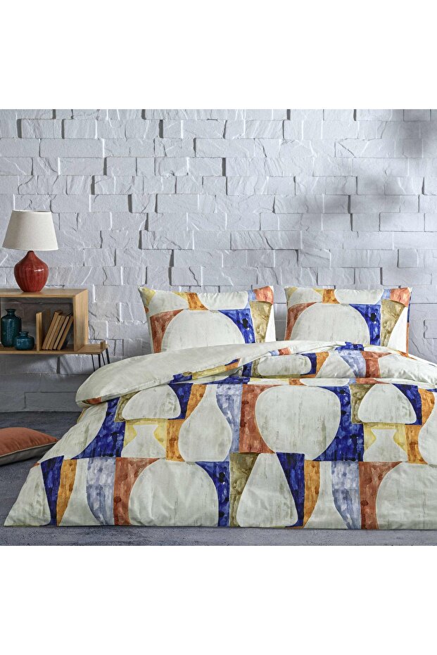Blue Double Crown Axel Ranforce Bedding Set