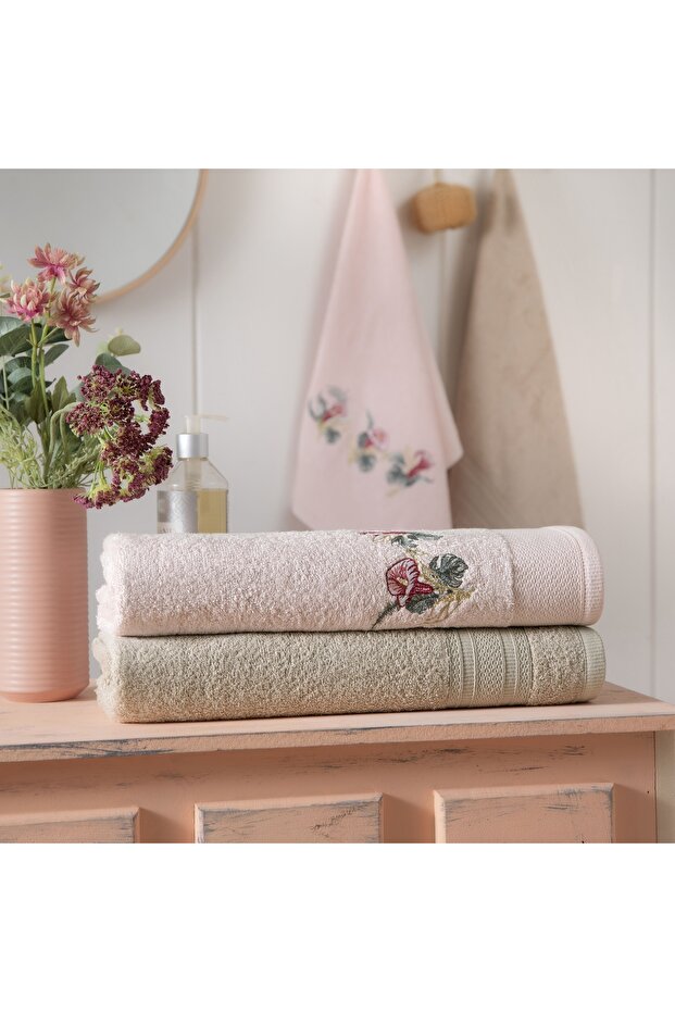 Floret Bambu 4'lü Hamam Seti Somon - 2