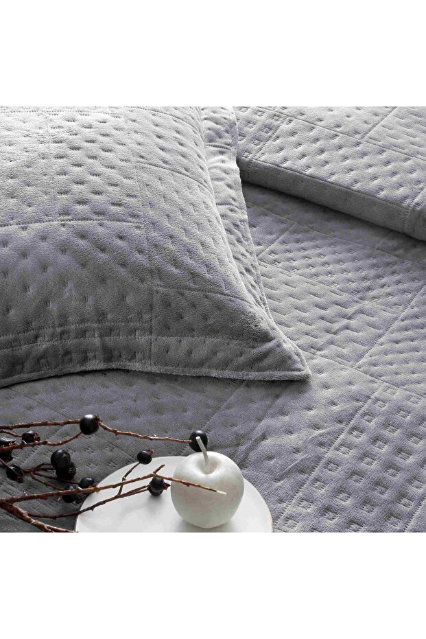 Alvin Double Bedspread Set Anthracite - 2