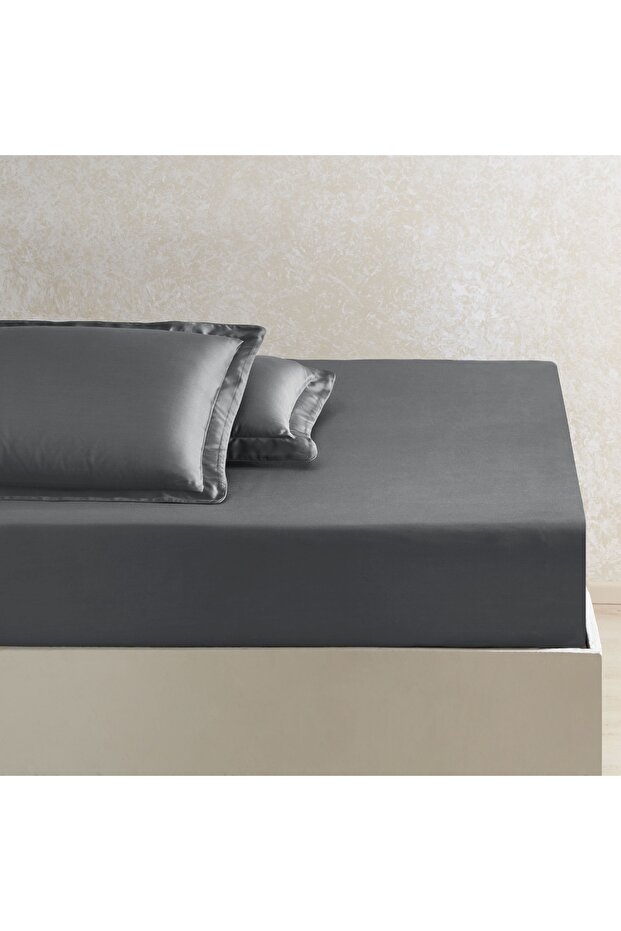 X Tencel ™ Lyocell King Fitted Sheet Anthracite