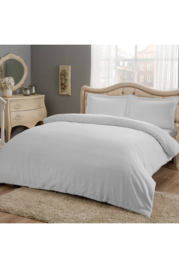 Taç Color Dreams Satin Double Duvet Cover Set Gray