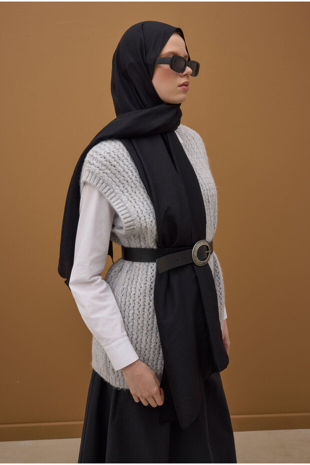 Soft Kraş Şal Siyah - 2