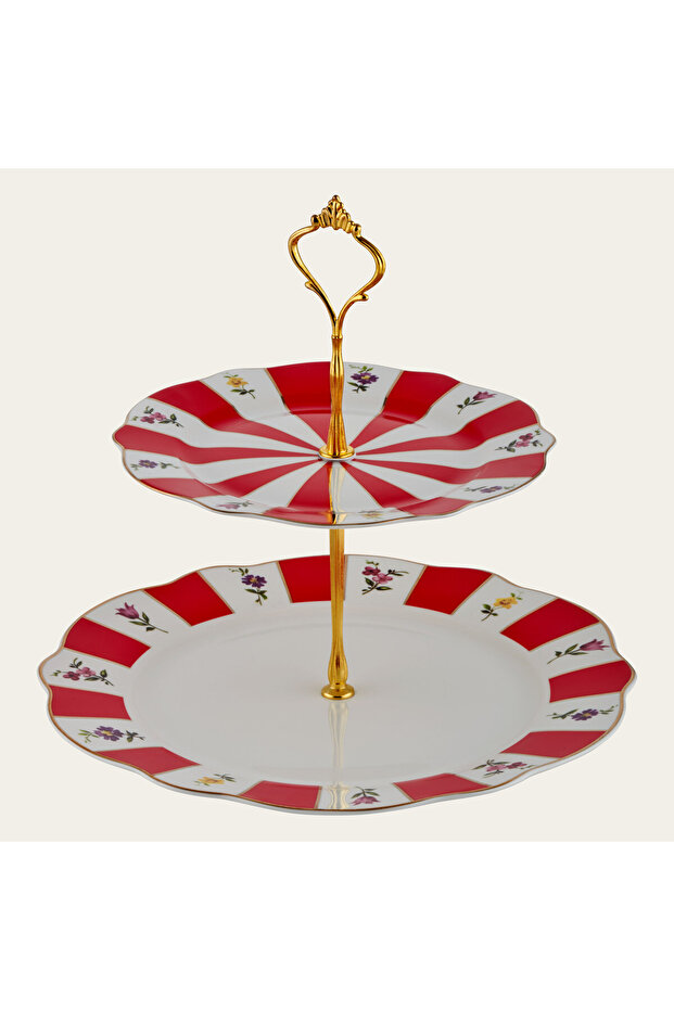 Acem Red 2-Deck Fruit Bowl