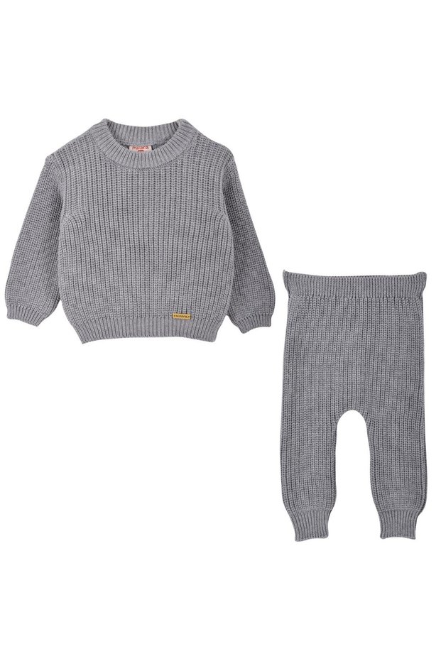 Unisex Knitwear Thessaloniki Set Gray 6-24 Months