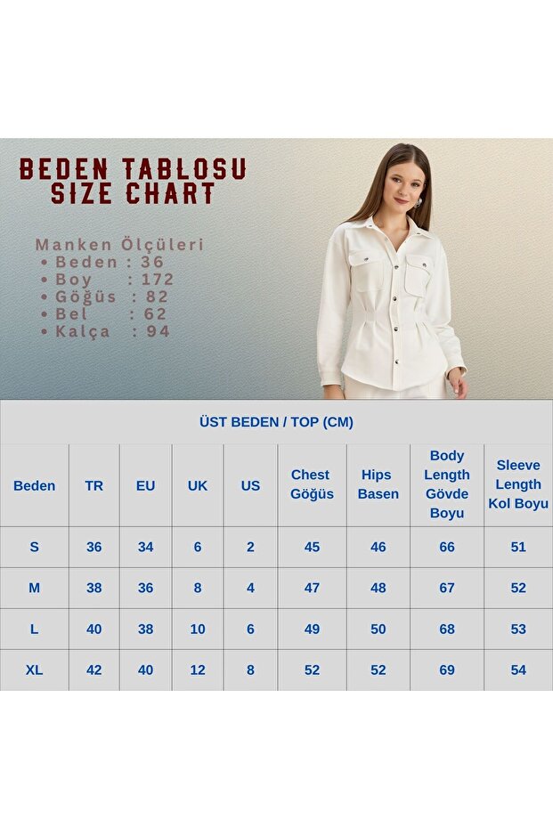 Double Thread Shirt Ecru Model - 3