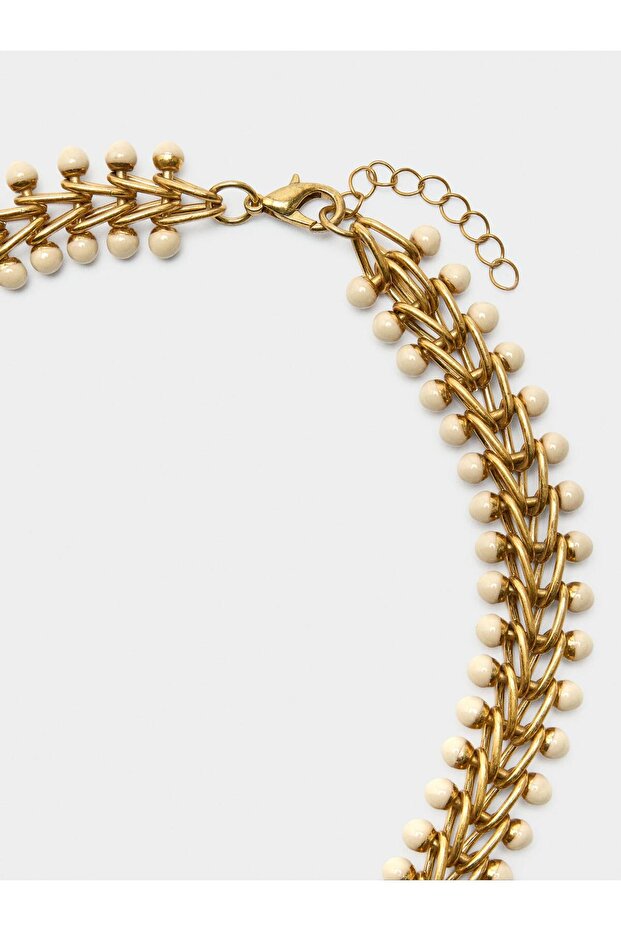 Mineli Örme Efektli Kolye - 4