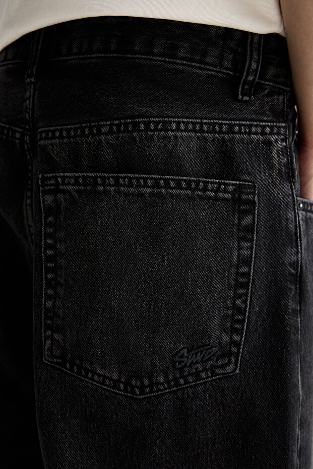 Baggy denim bermuda şort - 7