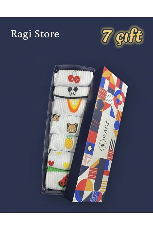 7-Piece Boxed Collage Socks Set - 2